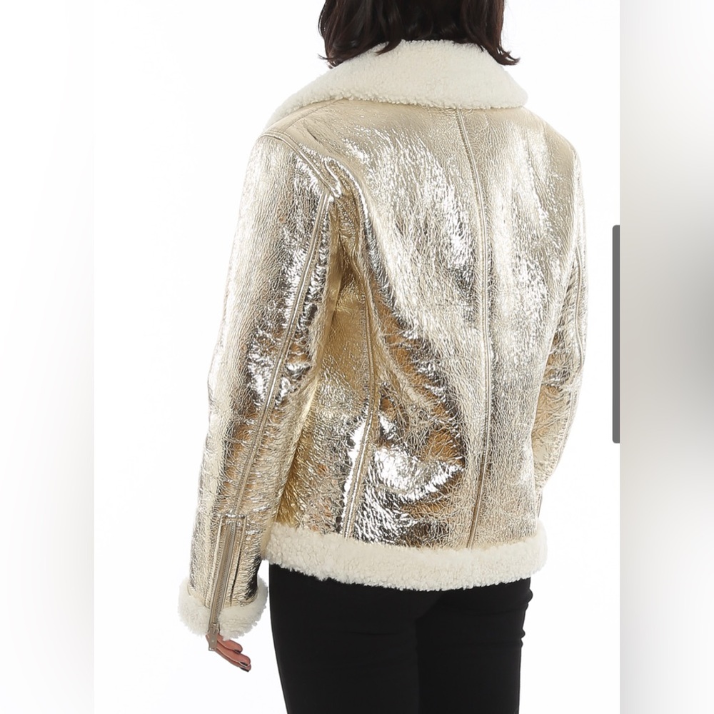 Golden Goose Assia sheepskin jacket in laminated leather/shearling lining NEW🔥 - Picture 10 of 15